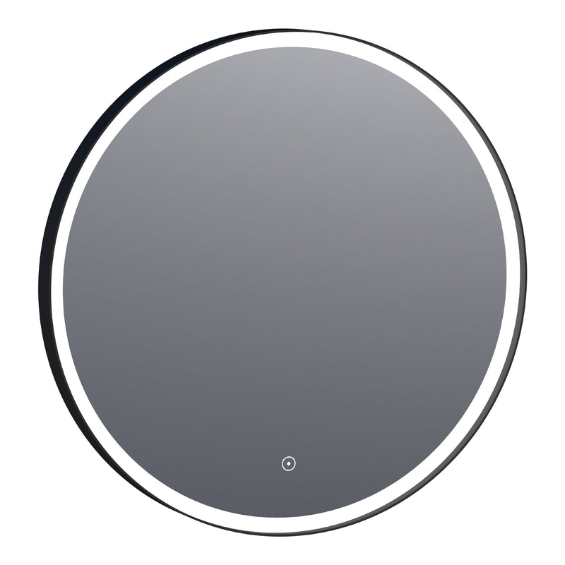 Spiegel Edge rond black touch 70x70cm