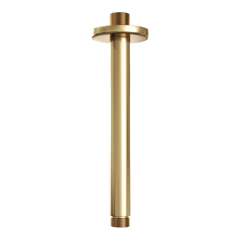 Brauer gold carving thermostatische inbouw regendoucheset met een douchekop goud geborsteld PVD