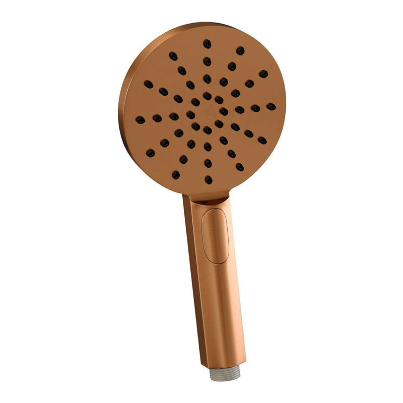 Brauer copper carving thermostatische inbouw regendoucheset met een douchekop koper geborsteld PVD