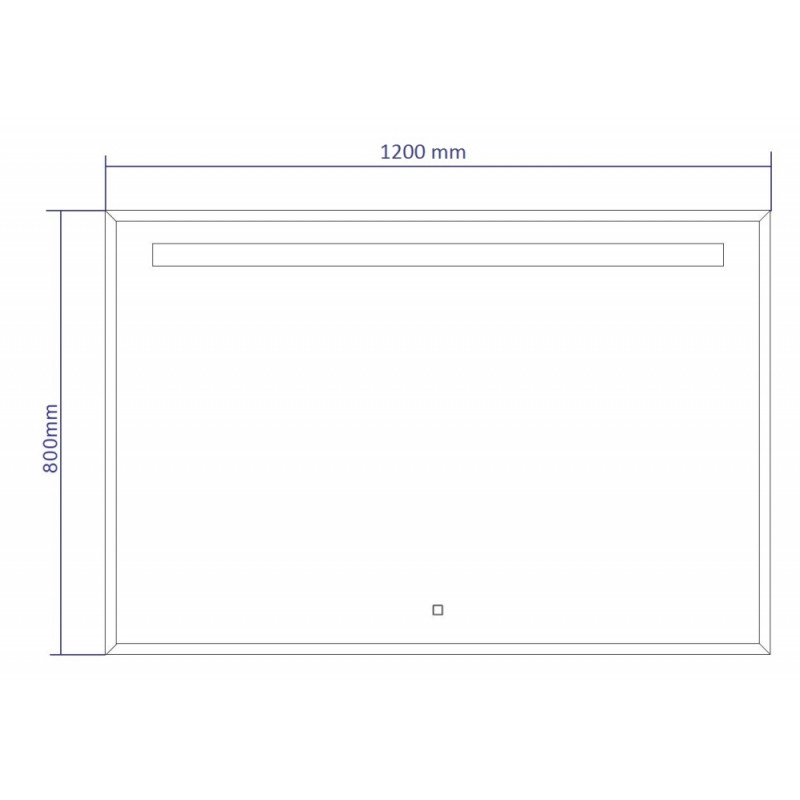 Aras dimbare LED condensvrije spiegel 120x80