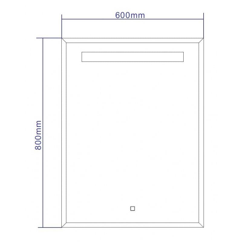 Aras dimbare LED condensvrije spiegel 60x80