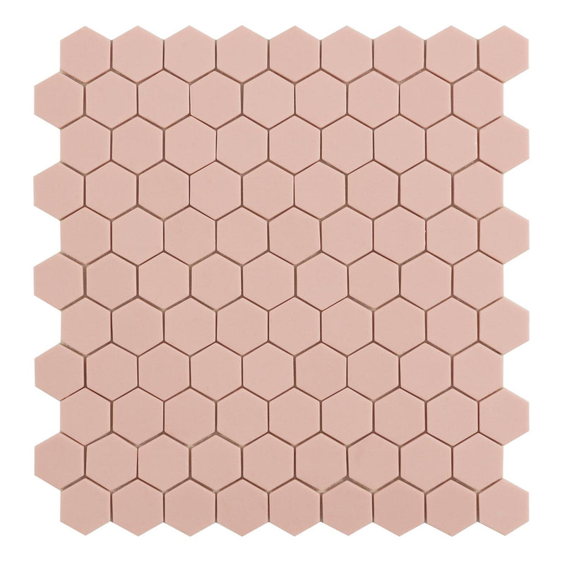By Goof Mozaiek hexagon pink 3,5x3,5cm