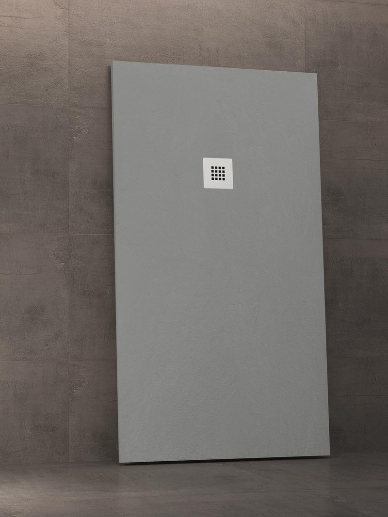 Doucheplaat Smart Slate Cemento 90x120cm