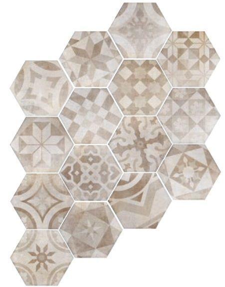 Hexagon Madelaine Decor Moka 17,5x17,5
