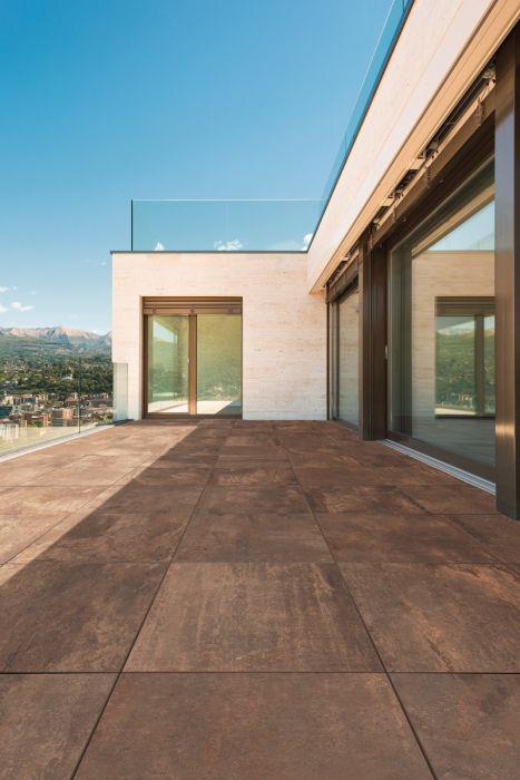 Modesty bruin terrastegel industriële look 60x60x2 cm. €59,95 per m2
